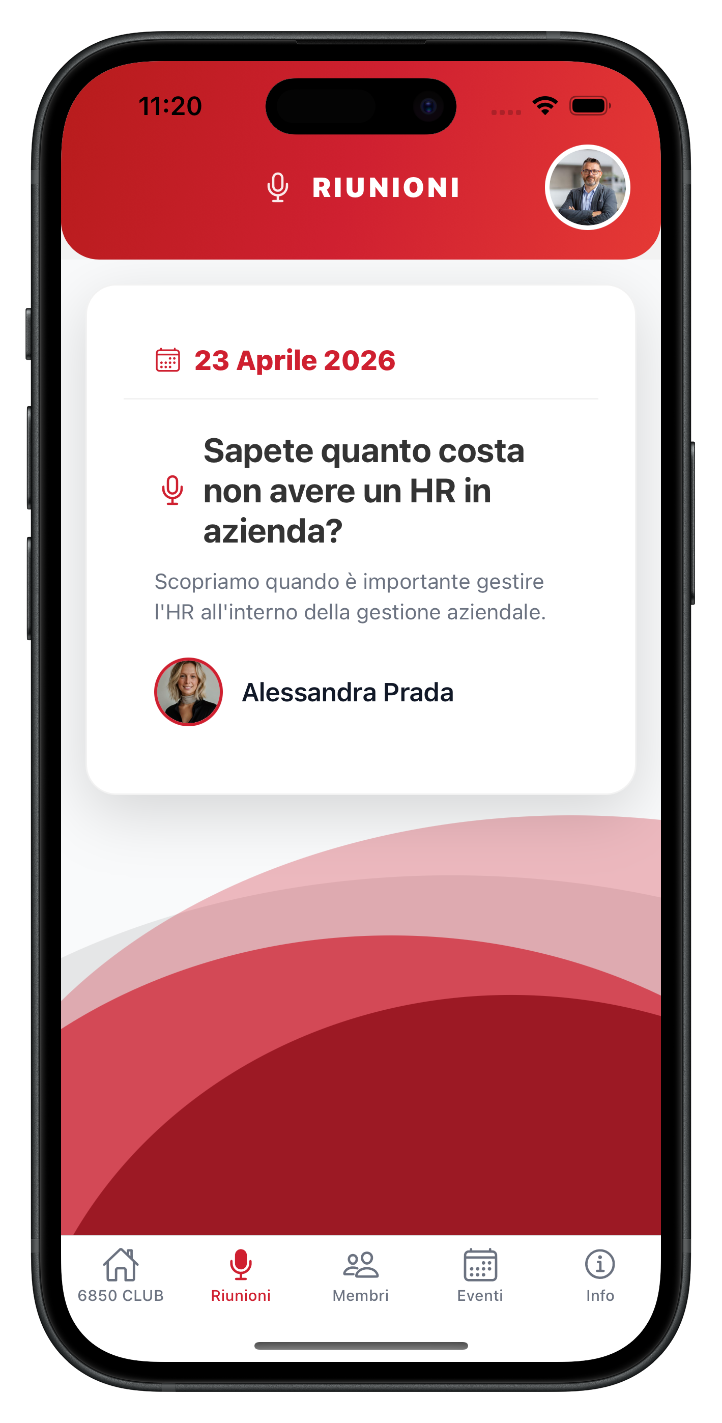 App Riunioni Screen